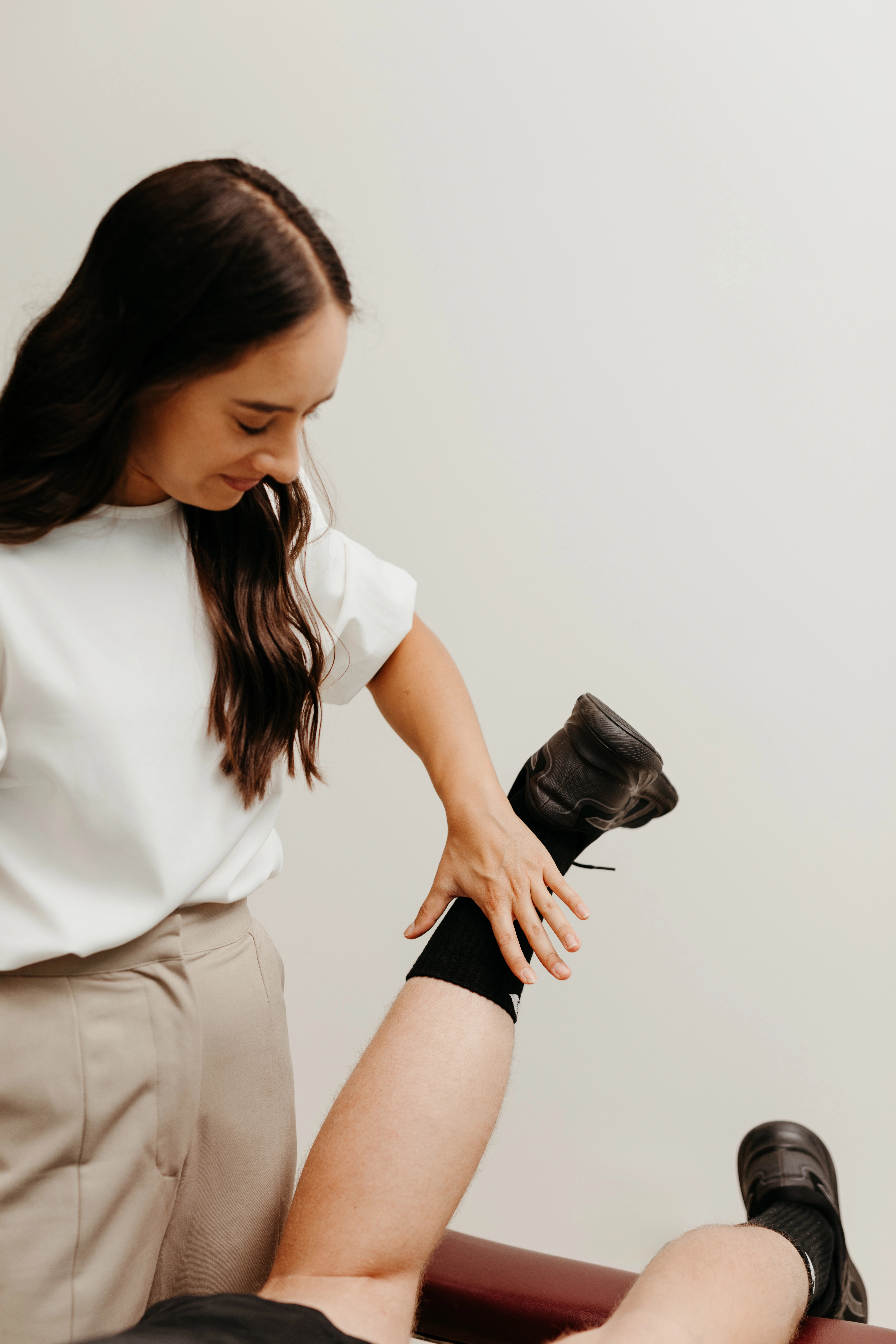 Leg and lower limb taping support used alongside chiropractic care in Balgowlah